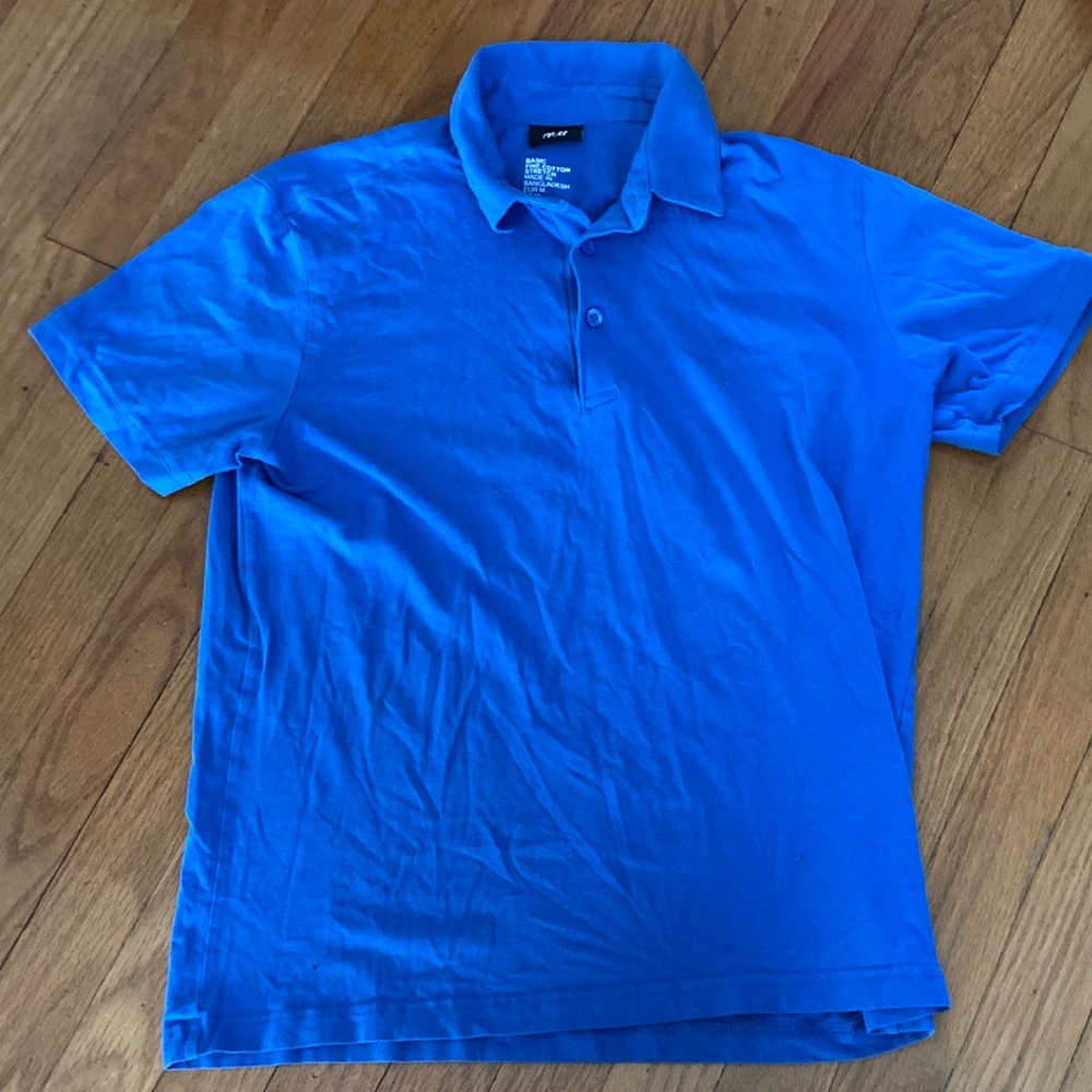 H&M Men's Blue Polo Shirt size M